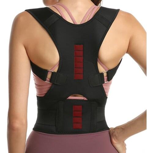 Magnetic Shoulder Humpback Pain Back Posture Corrector Adjustable Correction Belt Waist Trainer Lumbar Brace Spine Support Belt