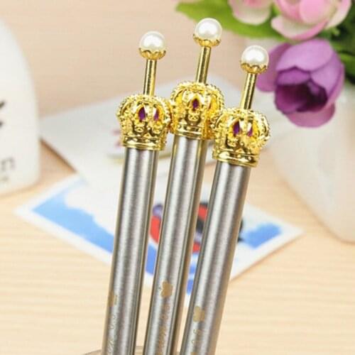 Metal Vintage style classical crown gel pen/Korean Style Princess Pen/School supplies/ stationery/papelaria GT043