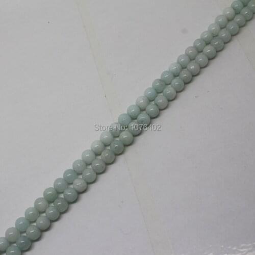 Mini. Order is $7! 4mm Beautiful Natural Amazonite Round Loose Beads 15"