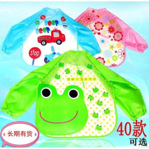 Oem Overclothes Back Dressing Waterproof Children Baby Baby Avoid Washing Clothes Bib Bib Painting Draw Clothes k1