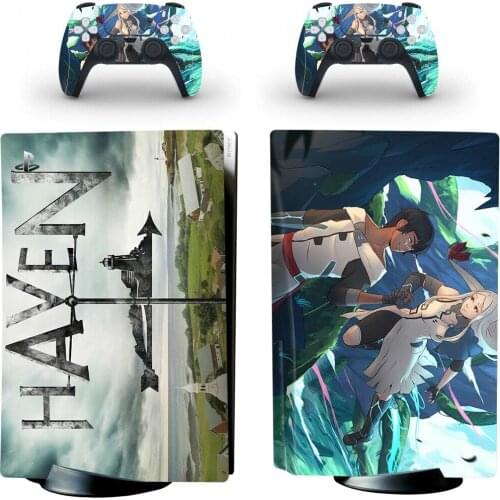 Haven PS5 Standard Disc Edition Skin Sticker Decal Cover for PlayStation 5 Console and 2 Controllers PS5 Disk Skin Sticker