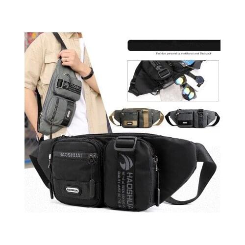 2020 New outdoor mens waist bag trend cross-body chest bag close running Cash register bags