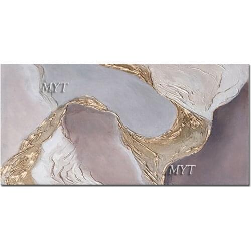 New Arrival Abstract Handmade Gold Foil Design Oil Painting Wall Hangings Decorative Canvas Wall Art Cheap Paintings Hot Sell