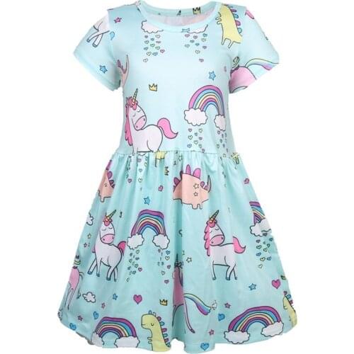 New Fashion 2019 Toddler Kids Cosplay Costume Baby Girl Dresses Unicorn Lol Party Dress Elegant Children Princess Girls Clothes