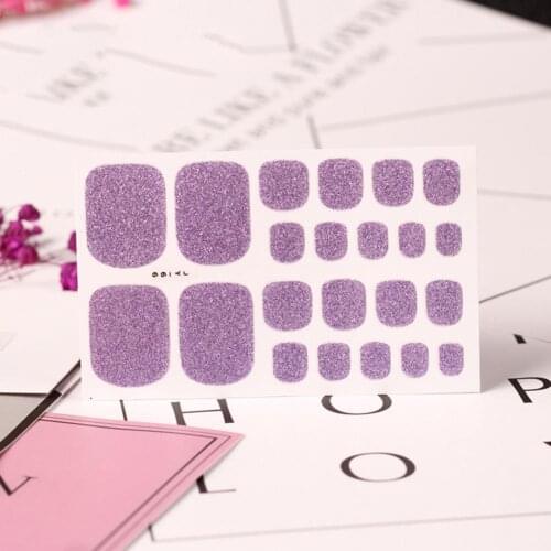 New Style 22tips Fashionable Toenail Stickers Pre Designed Full DIY Accessories Wraps Sticker Adhesive Waterproof Slider E8U1