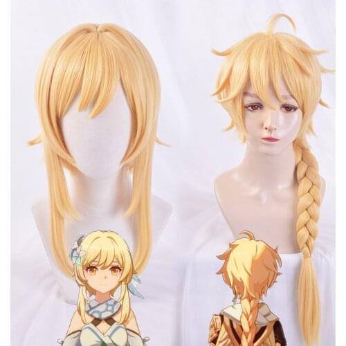 Game Genshin Impact Cosplay Traveler Sora Cosplay Wig Genshin Impact Traveler Kong Ying Hair Halloween costumes for Woman Man