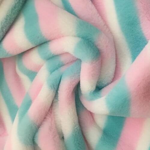 50*160cm Striped Rex Rabbit Fur Stuffed Fabric Display Background Cloth Pillow Clothing Handmade DIY Fabric
