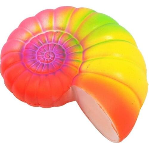 Rainbow Beach Conch Shell Super Slow Rising Soft Squeeze Kid Toy Squeeze Decompression Stress Relief Hand Fidget Toys For Kids