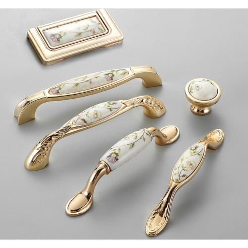 Handles for Furniture Elegant Zinc Alloy Kitchen Cabinet Knobs and Handles Wardrobe Cupboard Door Handle Closet Drawer Pulls
