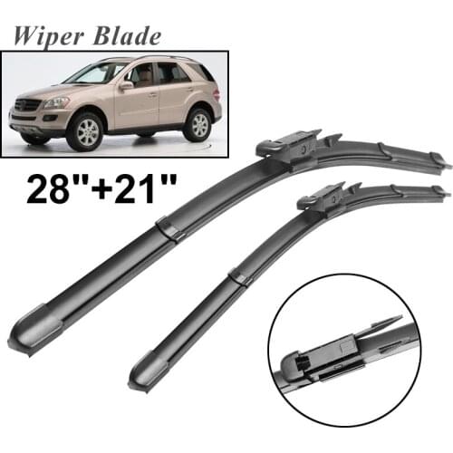 Okowiper RHD & LHD Front Wiper Blades For Mercedes Benz M-Class W164 2005 - 2011 Windshield Windscreen Front Window 28"+21"