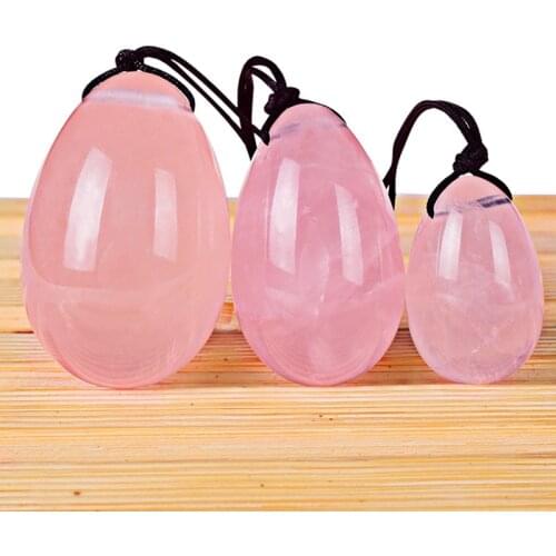Yunchi Vaginal Muscle Tightening Drilled Massage Stone Yoni Egg Set Jade Eggs Rose Quartz Yoni Wand Women Kegel Exerciser
