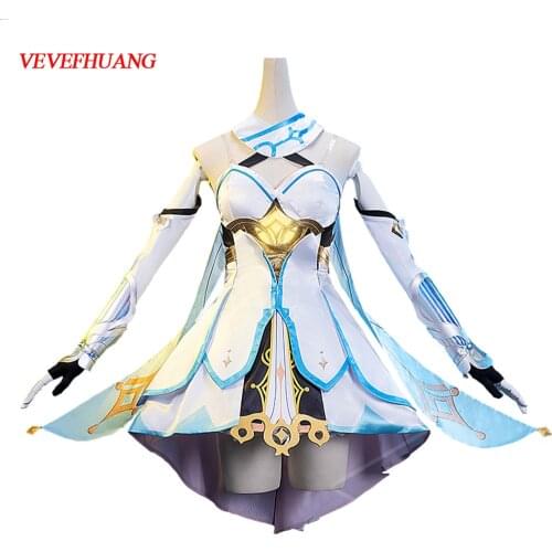 VEVEFHUANG Kосплей Genshin Impact Game Original Version Cosplay Costume Halloween Traveler Lumine Xmas Carnival Party Uniform