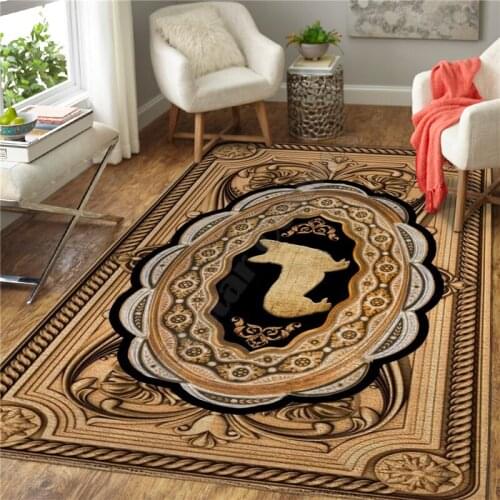 Vintage Court Corgi Rug Square Anti-Skid Area Floor Mat Rug Non-slip Mat Dining Room Living Room Soft Bedroom Carpet 02