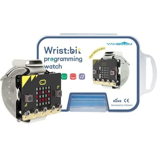 Yahboom Wrist:bit Wearable Watch Kit Based on BBC Micro:bit Compatible with MakeCode/Python Microbit DIY Programmming Watch Kit