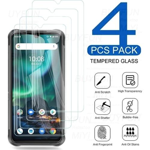 4pcs protective glass for umidigi bison gt g t smartphone lcd full cover screen protector tempered glass film steko umi bisongt