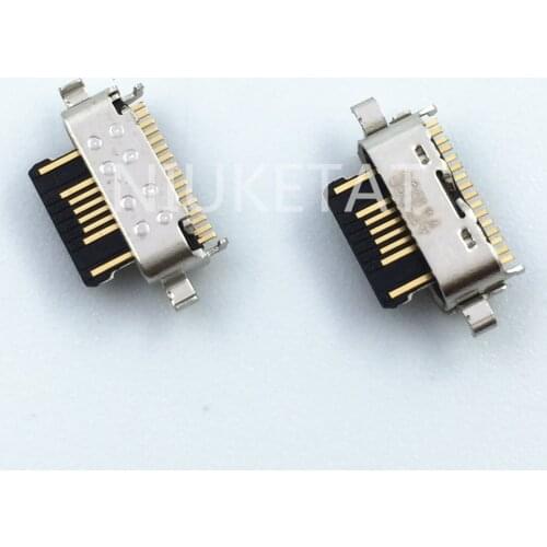 100pcs Micro USB 5Pin Jack Connector socket Data charging port tail plug Flex Cable For Motorola Moto G7 Power G7 Play Mini USB