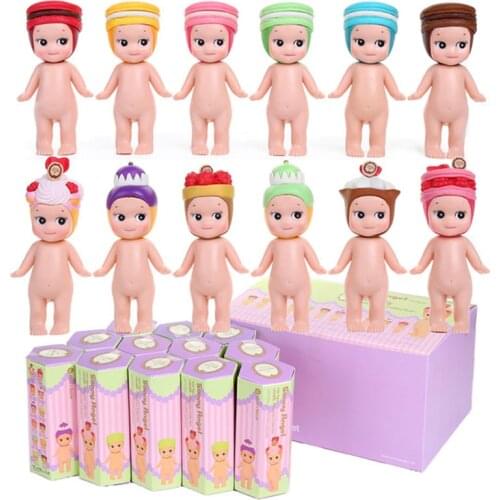 8 CM Kawaii Macarons Dessert Sonny Angel Action Figure Dolls Original Ornaments Toys Limited Edition Gift Kids 1 PCS Randomly