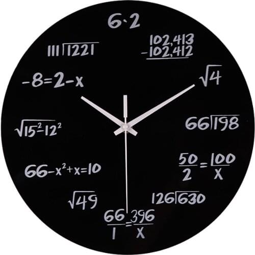 Acrylic Silent Math Equations Polytechnic Digital Wall Clock Teacher Art Nightmare Before Christmas Decor Kids Wall Clock Z065