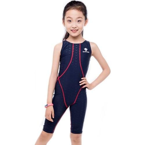 Sharkskin Kids Girls One Piece Swimsuit 5-14 Years Old Children Bathing Suits Girl Quick-dry Competitive Swimsuits