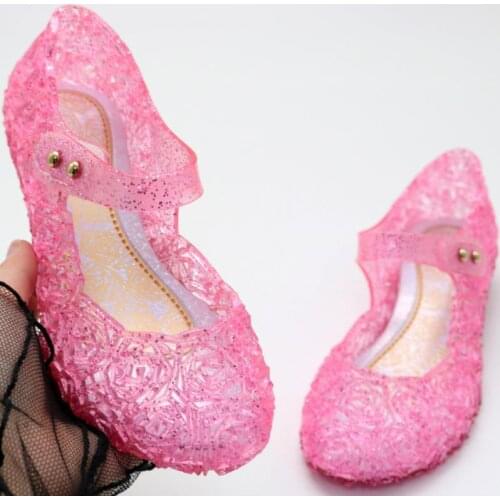 Disney Cosplay Ice Snow Shoes Cartoon Role Play Crystal Shoes Princess Shoes Children School Summer Shoes Party