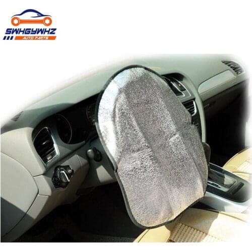 Double Thicken Car Steering Wheel cover Sun Shade Cover Sunshade Aluminum Foil Anti Accessories Automotive interior products