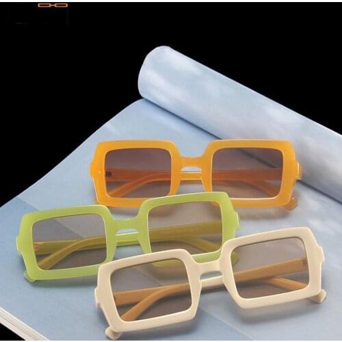Elbru Small Square Frame Fashion Candy Color Sunglasses European and American Retro Street Shot Sunshade Trendy Sunglasses