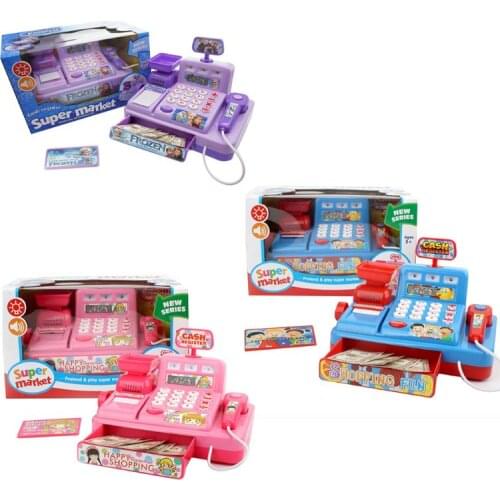 Electric Cash Register Kids Toy Simulated Play Money Vending Machine Play House Pretend Toys Chrismas Gifts