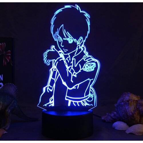 33 Styles Anime Lamp Attack On Titan Acrylic Plate for Light Kids Gift Bedroom Decor LED Manga 3D Night Light Only Acrylic Board