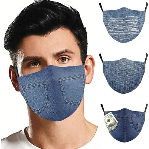 Hot Fashion Sexy Jeans Mouth Cosplay Womens Men Unisex Masks Adult Face-Dustproof Cycling Street Spots Breathable Warm Mask