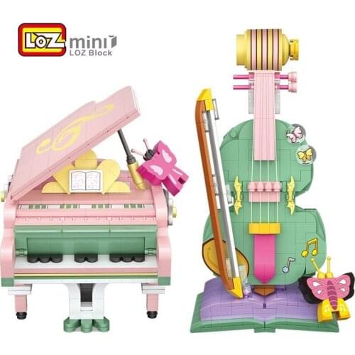 LOZ Blocks DIY Building Bricks Cute Piano Model Toys for Children Juguetes Violin Kids Gifts Girls Present Christmas 4107