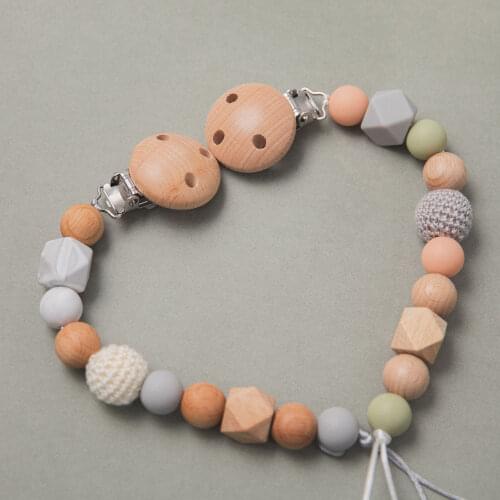 2021 New Baby Handmade Pacifier Chain Safe Teething Chain Safe Teething Chain Nursing Toys Gift