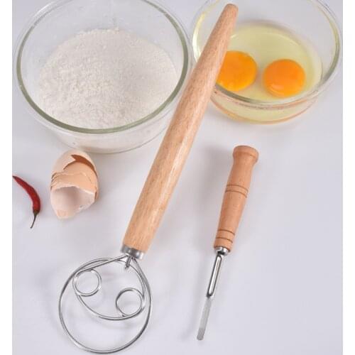 Holaroom Practical Egg Beater Bread Knife Dough Cutter Stirrer For Flour Cream Whisk Stiring Stainless Steel Kitchen Accessories