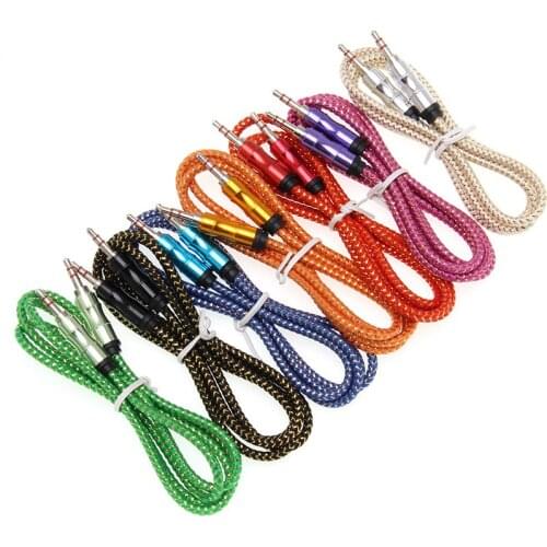 Wholesale High Quality Audio cable 3.5mm Aux Audio Cable For SmartPhone Speaker Moible Phone 3.5mm Jack Male 500pcs