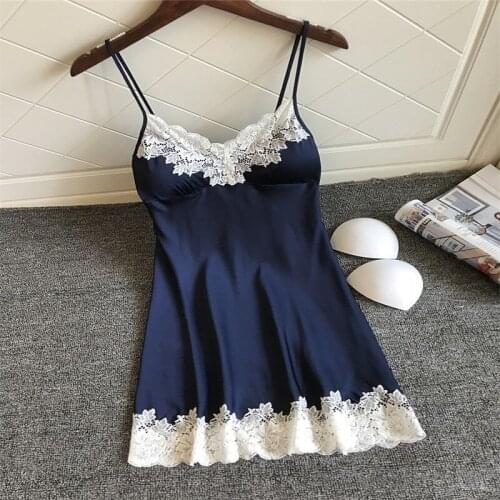 Sexy Sleeveless V-Neck Casual Slim Solid Women Silk Dress Nightdress Nightgown Sleepwear Regular Size Pullover Clothes