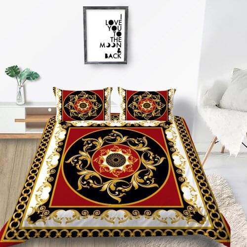 Bedding Set Queen Size Duvet Cover Sets European Retro Classic Printing Girls Boys Home Decoration