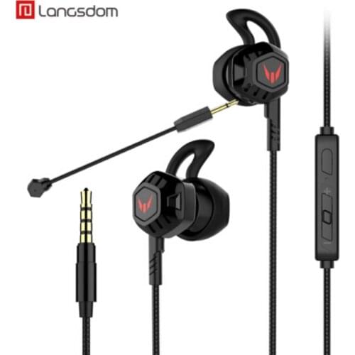 Wholesale Langsdom HIFI Gamer wired Earphone G100X Portable Bass Stereo Gaming Headset 50PCS/lot