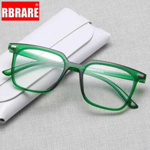 RBRARE 2021 New Square Glasses Frame Large Clear Glasses Frame for Men Anti-blue Light Glasses Frame Gafas De Trabajo Hombre