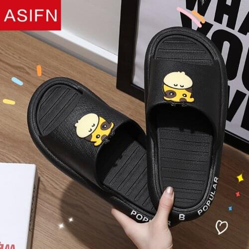 ASIFN Summer Men Cute Home Slippers Women Cute Beach Sandals Summer Indoor Outdoor Slides Men Flip Flops Ladies Mens Shoes