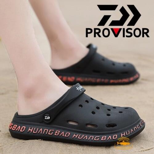 2022 New Daiwa Thick Sole Slipper Waterproof Anti-Slip Sandals Flip Flops for Man Unisex Fashion Beach Sandals Fishing Shoes