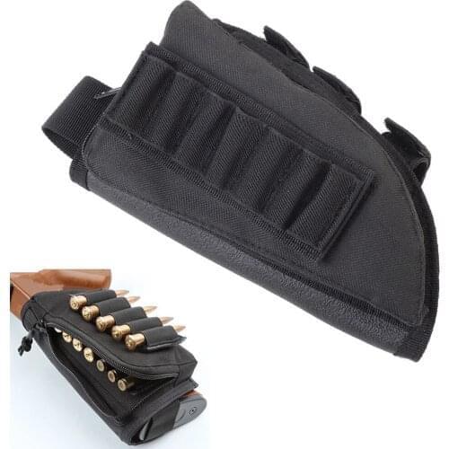 Tactical Muti-functional Hunting Zipper Rifle Buttstock Pack Bag Cheek Pad Rest Shell Mag Ammo Pouch Pocket Magazine Bandolier