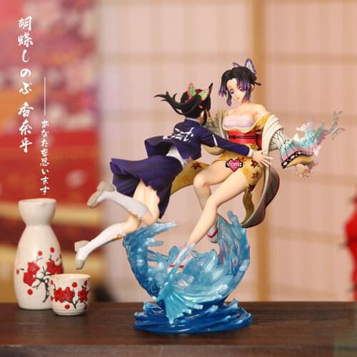 Kochou Kanae And Kochou Shinobu Butterfly Flying GK Limited Statue Figure