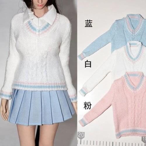 1/6 JK Student School Uniform Sweater Clothes Fit 12" Female PH TBL Action Figure Body
