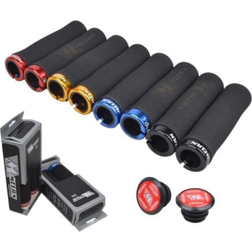 Bike Grips Foam Single Lock on Bicycle Handle Bar Soft Comfortable Non-Slip Bike Handle Grips for BMX Mountain MTB 1pair
