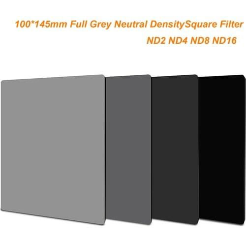 145mm*100mm Full Grey ND2 ND4 ND8 ND16 Neutral Density 100*145mm Square Filter Full Grey for Lee Cokin Z series