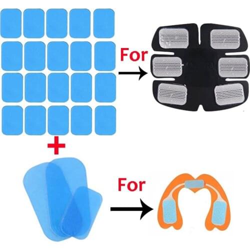 20Pcs(10Pack) Gel Pads and 3pcs(1Pack) Hip Trainer Replacement Gel Patch For EMS Abdominal Muscle Stimulator Fitness Accessories