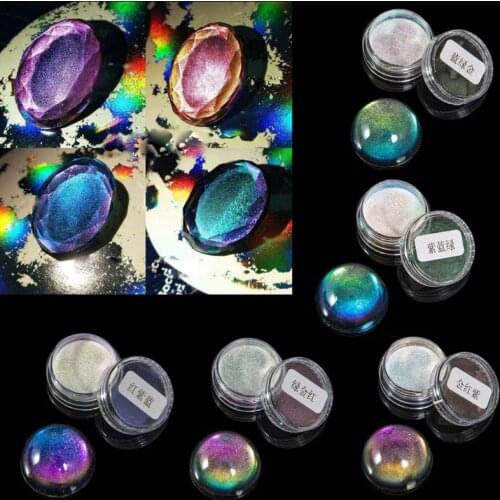 5 Color Magic Resin Chameleons Pigment Mirror Rainbow Colorant Epoxy Resin Dye for DIY Arts, Crafts, Bath Bombs Paint, Epoxy, Re