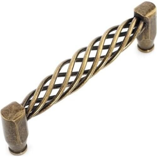 5Pcs/Lot Antique Birdcage Cabinet Handle And Knobs Drawer Pull Handle Europe Style ( C:C:128MM H:38MM )