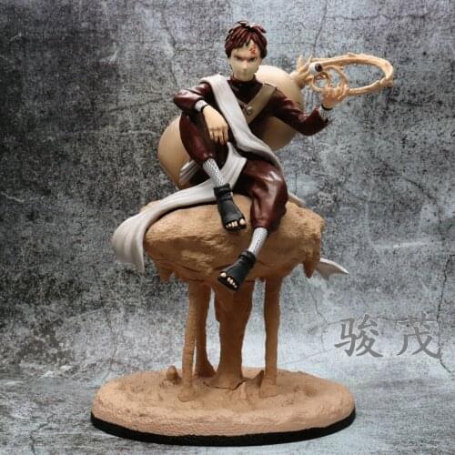 Anime Naruto Shippuden Gaara Fighting Version GK Statue Action PVC Sabaku no Gaara Figure Collectible Toy Model Figurine 21.5cm