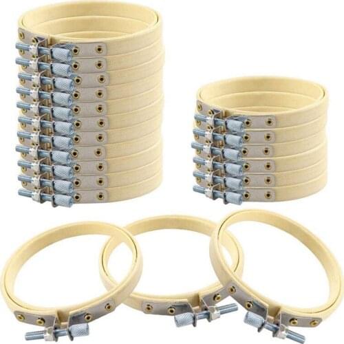 Bamboo Embroidery Hoops 4 Inch, Round Wooden Circle Cross Stitch Hoop Ring for Art Craft Handy Sewing and Christmas Decoration