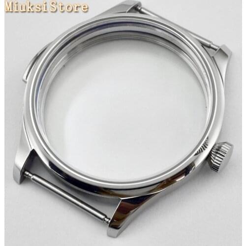 Parnis 44mm 316L stainless steel watch case fit 6497 or 6498,Sea gull ST3600/ST3620 hand winding movement